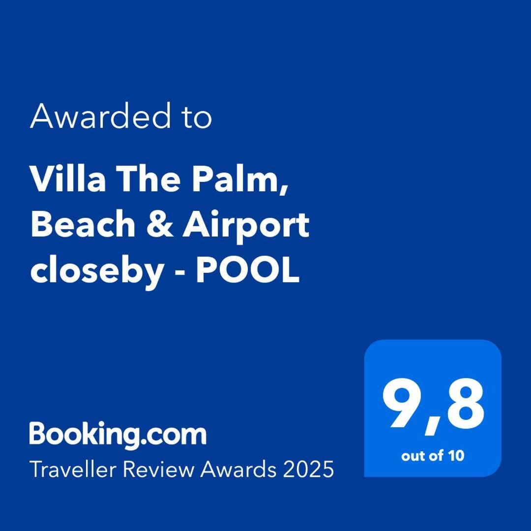 Villa The Palm, Beach & Airport Closeby - Pool Pórto Ráfti Exterior foto